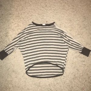 Grey & white striped shirt!